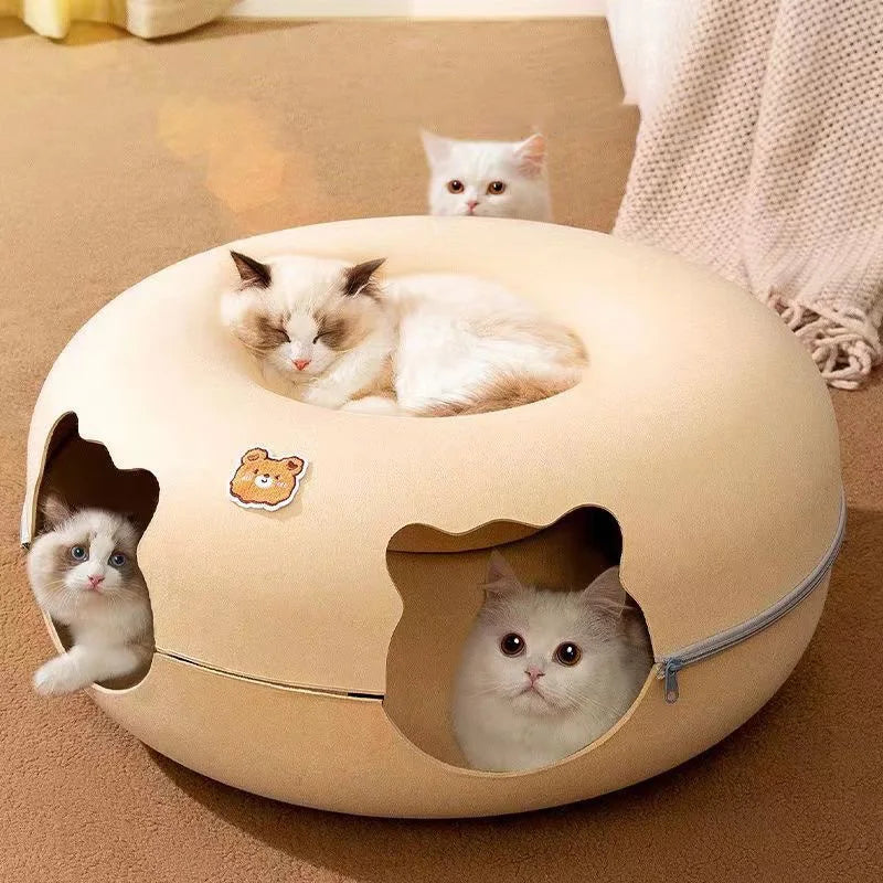 Donut Katzen Bett